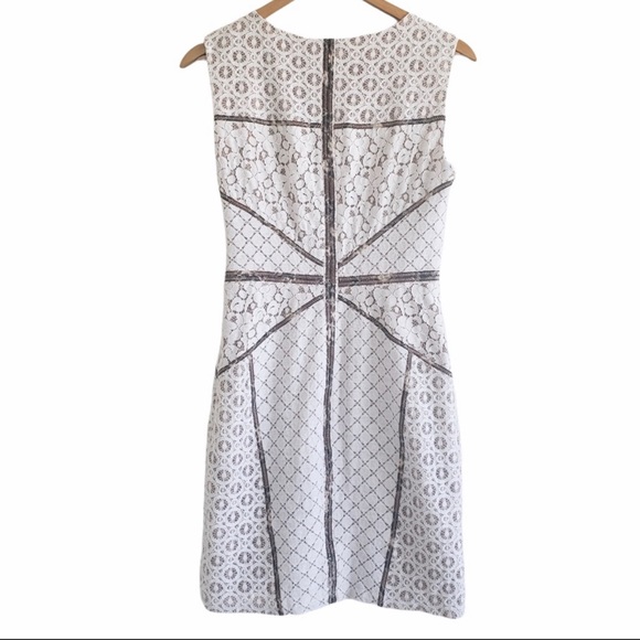 BCBG MaxAzria Andreea lace sheath dress white sz 4 - Picture 5 of 11